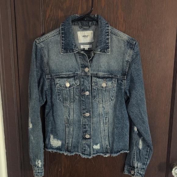 Vervet Los Angeles Classic Fit Distressed Denim Jacket Size XS - Picture 1 of 6